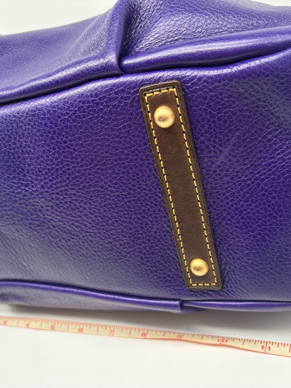 Dooney & Bourke Toledo Florentine Leather Medium Mail Satchel Violet Purple RARE - Picture 11 of 11
